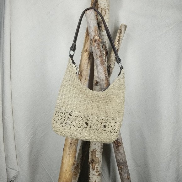 Handbags - Women's Bohemian crochet short strap, satchel bag